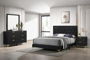 Kendall 4-piece Eastern King Bedroom Set Black - 224451KE-S4