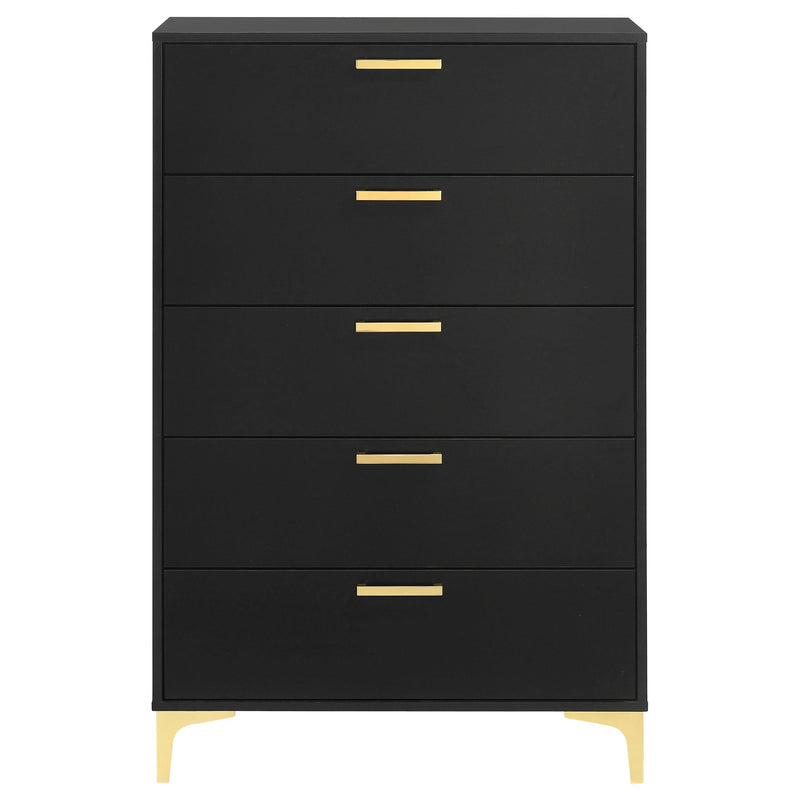 Kendall 5-drawer Bedroom Chest Black - 224455
