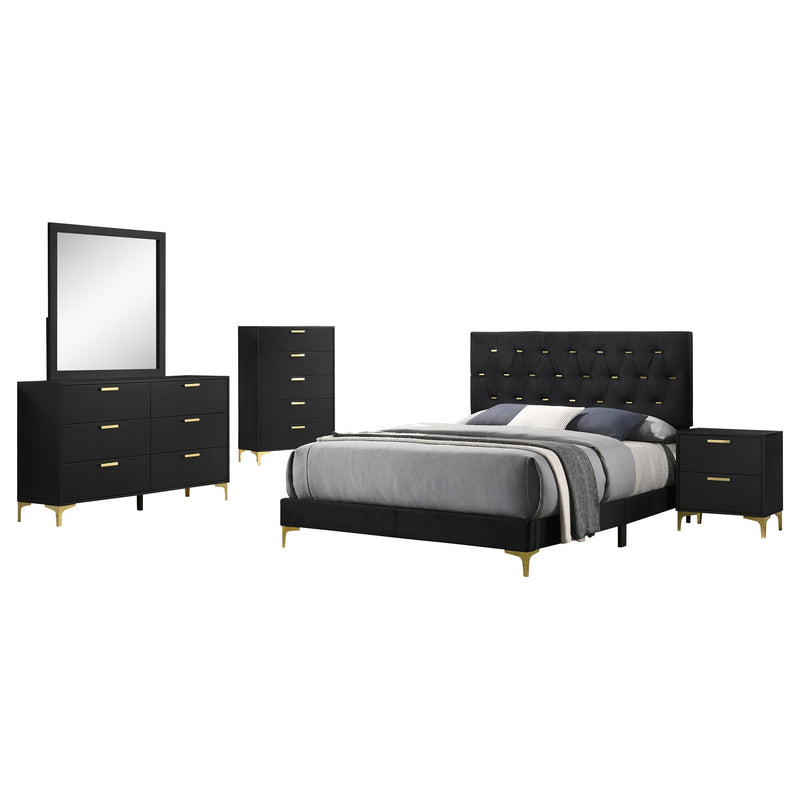 Kendall 5-piece California King Bedroom Set Black - 224451KW-S5