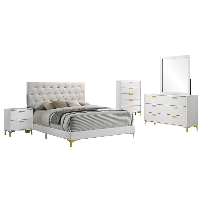 Kendall 5-piece California King Bedroom Set White - 224401KW-S5