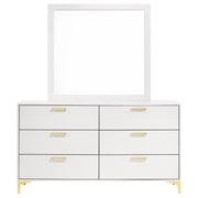 Kendall 6-drawer Dresser with Mirror White - 224403M