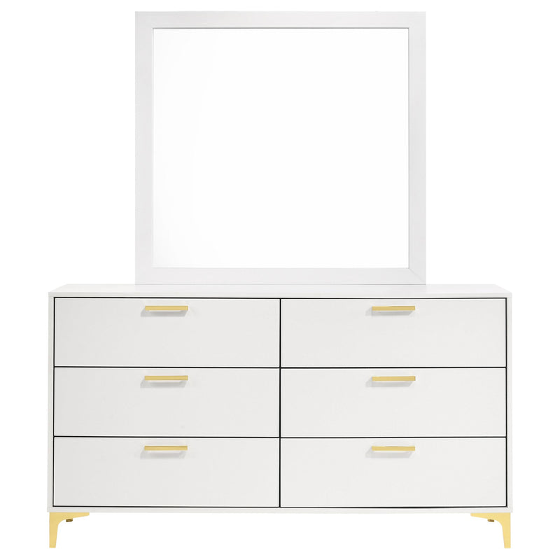 Kendall 6-drawer Dresser with Mirror White - 224403M