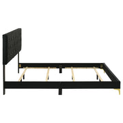 Kendall Upholstered Eastern King Panel Bed Black - 224451KE