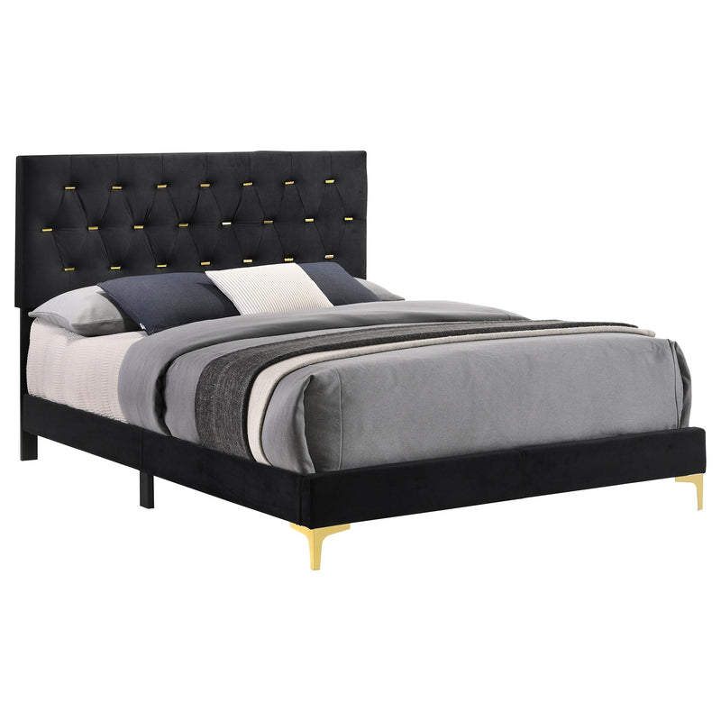 Kendall Upholstered Queen Panel Bed Black - 224451Q