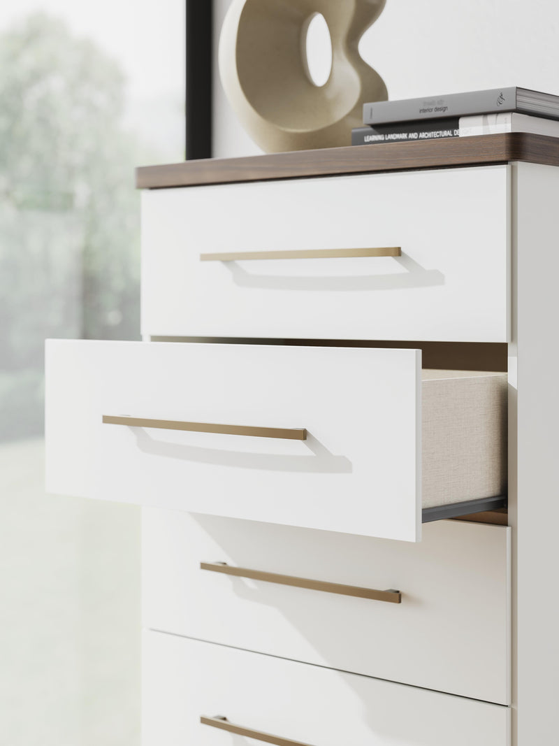 Kendanport Brown/White Chest of Drawers - PCB1108-46