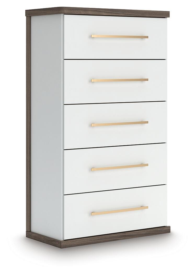 Kendanport Brown/White Chest of Drawers - PCB1108-46