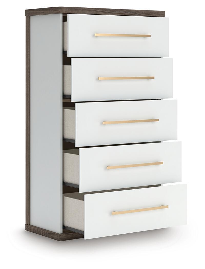 Kendanport Brown/White Chest of Drawers - PCB1108-46
