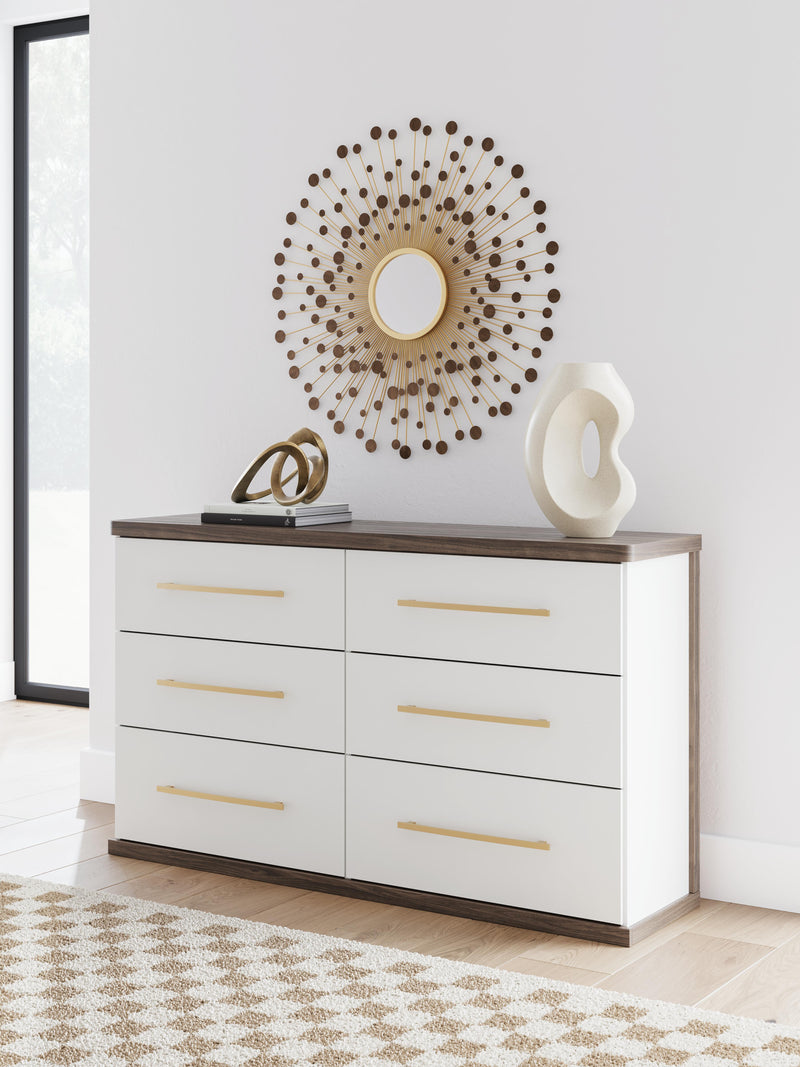 Kendanport Brown/White Dresser - PCB1108-31
