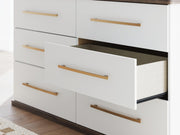 Kendanport Brown/White Dresser - PCB1108-31