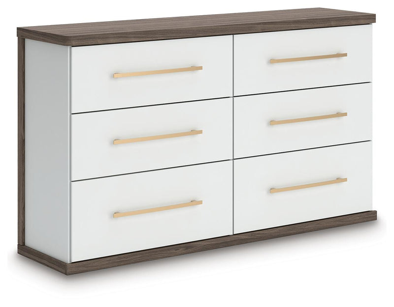 Kendanport Brown/White Dresser - PCB1108-31