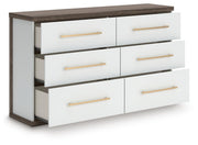 Kendanport Brown/White Dresser - PCB1108-31