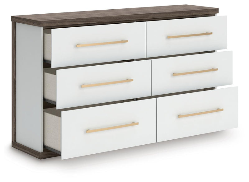 Kendanport Brown/White Dresser - PCB1108-31