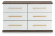 Kendanport Brown/White Dresser - PCB1108-31