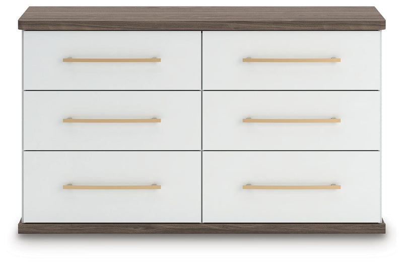 Kendanport Brown/White Dresser - PCB1108-31