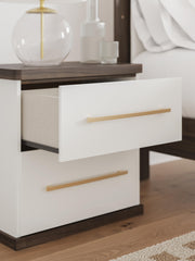 Kendanport Brown/White Nightstand - PCB1108-92