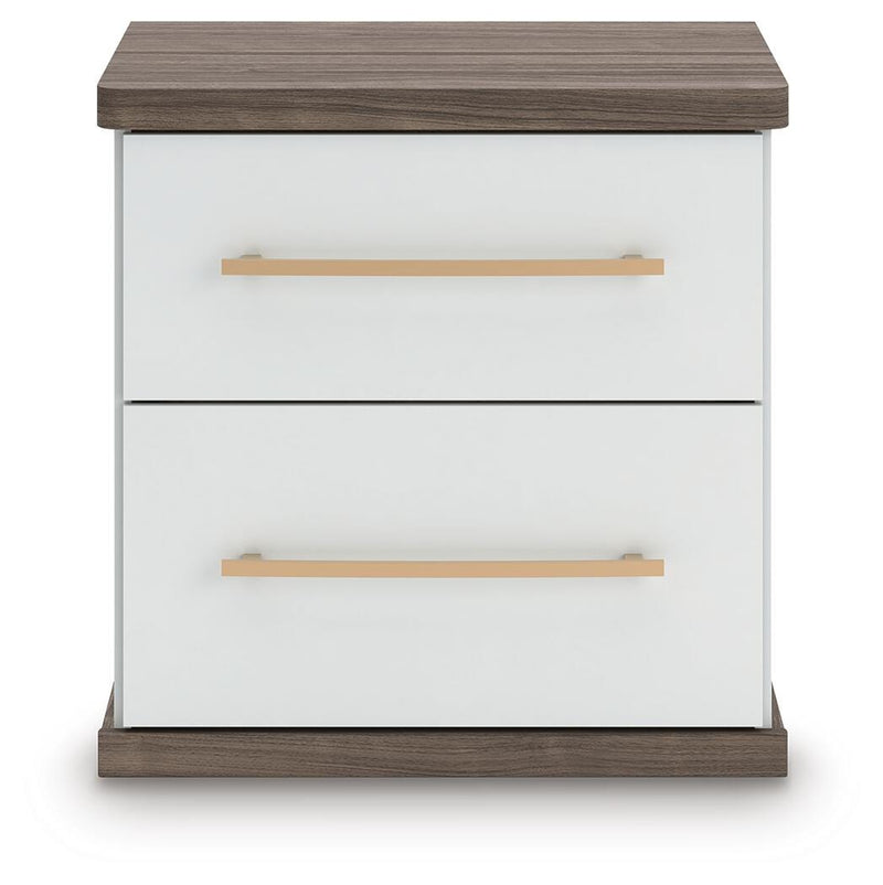 Kendanport Brown/White Nightstand - PCB1108-92