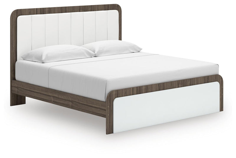 Kendanport King Platform Bed, Dresser, Mirror and Nightstand - PCB1108B12