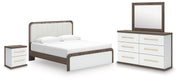 Kendanport King Platform Bed, Dresser, Mirror and Nightstand - PCB1108B12