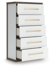 Kendanport King Upholstered Bed, Dresser, Mirror and Chest - B1108B16