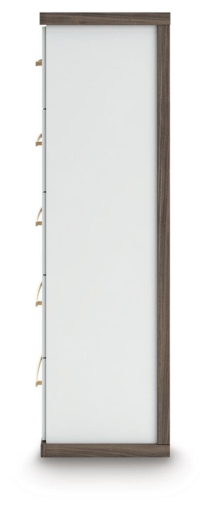 Kendanport King Upholstered Bed, Dresser, Mirror and Chest - B1108B16