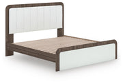 Kendanport King Upholstered Bed, Dresser, Mirror and Chest - B1108B16