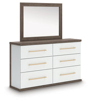 Kendanport King Upholstered Bed, Dresser, Mirror and Chest - B1108B16
