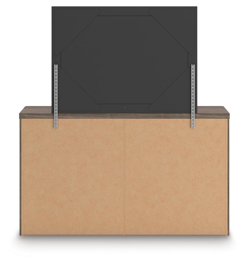 Kendanport King Upholstered Bed, Dresser, Mirror and Chest - B1108B16