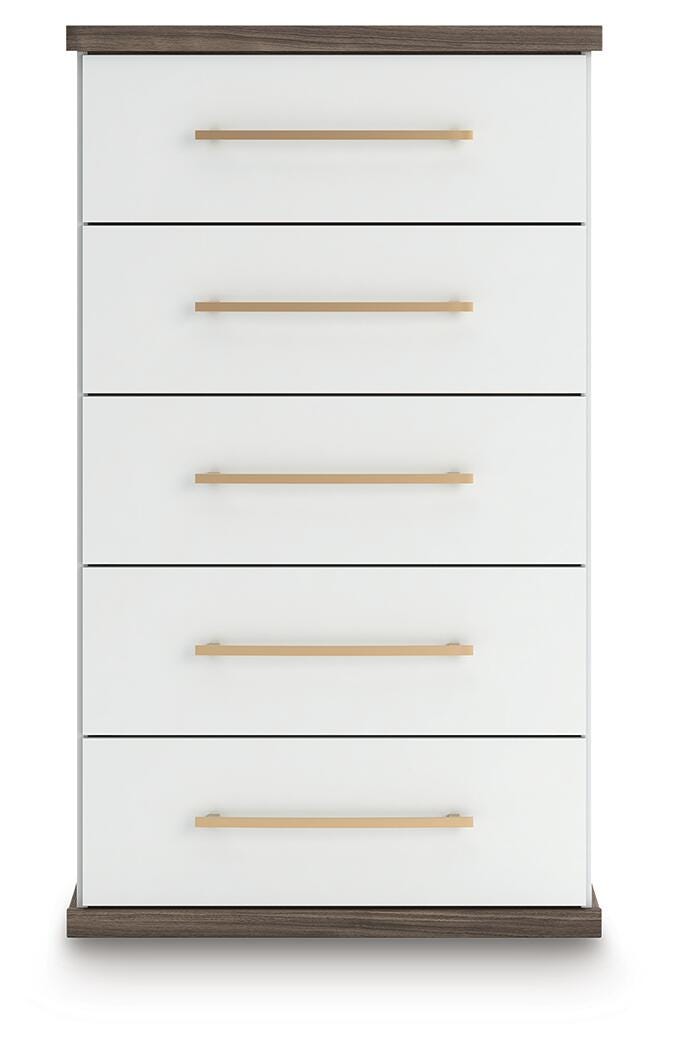 Kendanport King Upholstered Bed, Dresser, Mirror and Chest - B1108B16