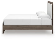 Kendanport White/Brown King Upholstered Bed - PCB1108B8