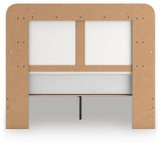 Kendanport White/Brown Queen Upholstered Bed, Dresser, Mirror and Nightstand - PCB1108B10
