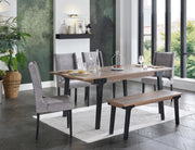 Kennedy Bench (L.Walnut) 1 Piece - Lara FurnitureDining Bench