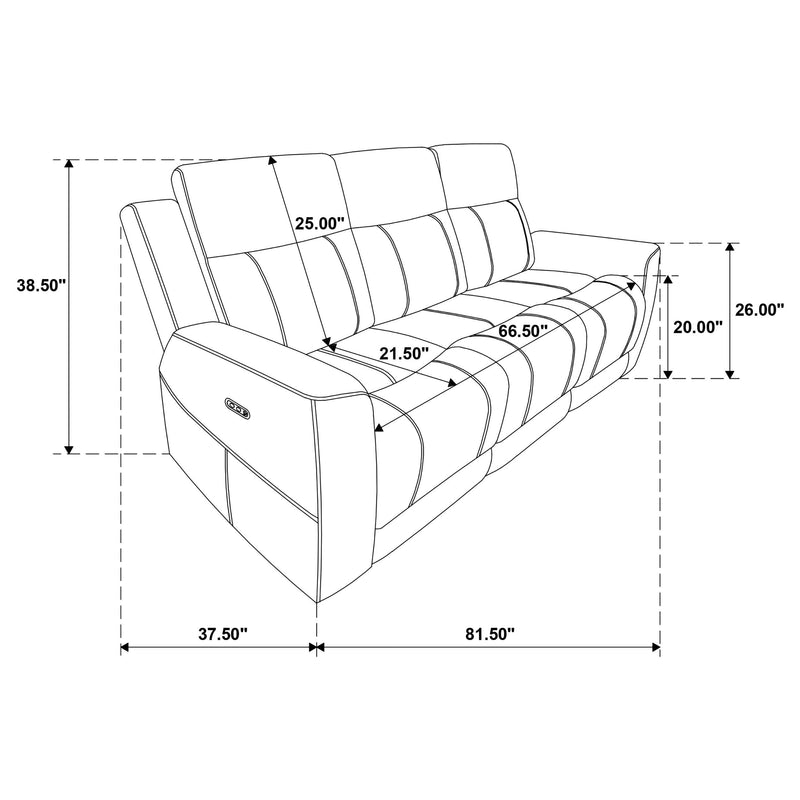 Kennett 2-piece Chenille Power Reclining Sofa Set Ivory - 610151P-S2