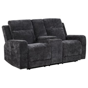 Kennett 3-piece Chenille Power Reclining Sofa Set Dark Grey - 610154P-S3