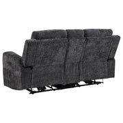 Kennett 3-piece Chenille Power Reclining Sofa Set Dark Grey - 610154P-S3