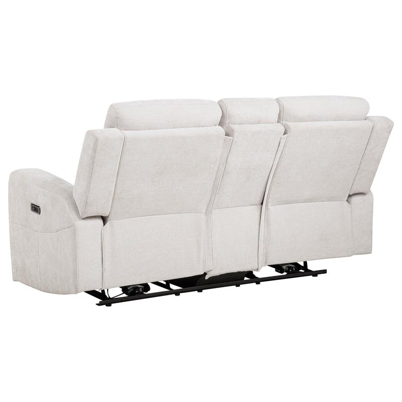 Kennett 3-piece Chenille Power Reclining Sofa Set Ivory - 610151P-S3