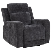 Kennett Chenille Upholstered Power Recliner Chair Dark Grey - 610156P