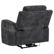 Kennett Chenille Upholstered Power Recliner Chair Dark Grey - 610156P