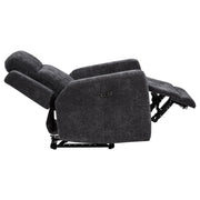 Kennett Chenille Upholstered Power Recliner Chair Dark Grey - 610156P