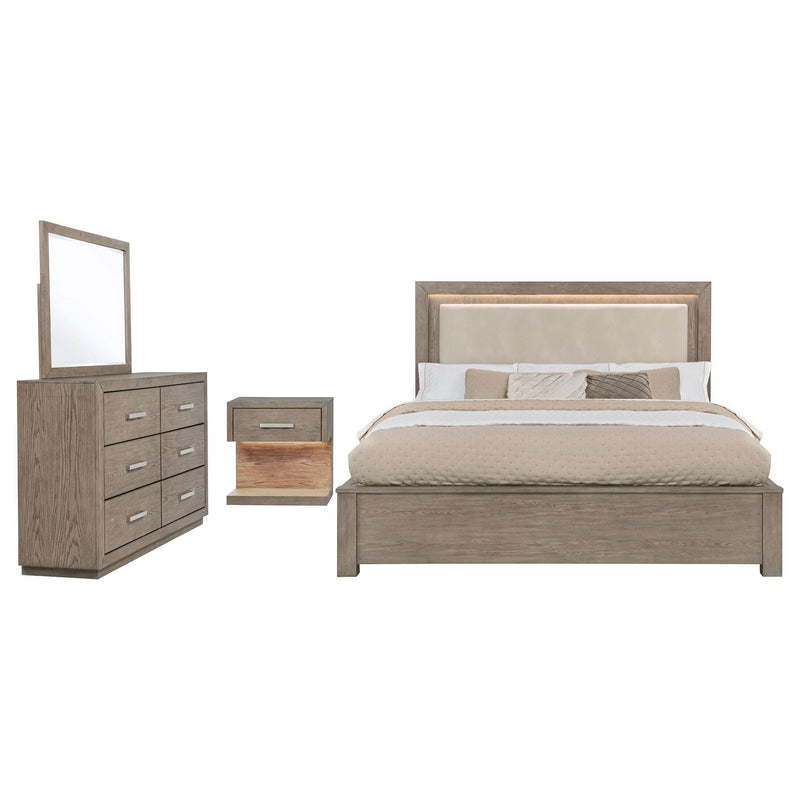 Kenora 4-piece California King Bedroom Set Barley Brown - 224850KW-S4