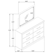 Kenora 6-drawer Dresser and Mirror Barley Brown - 224853M