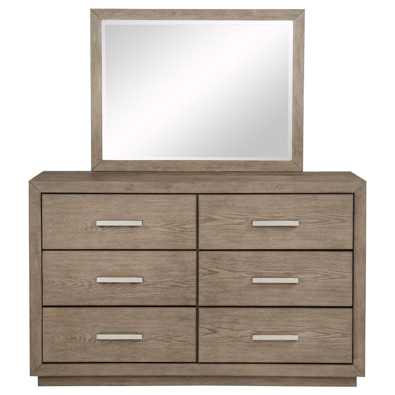 Kenora 6-drawer Dresser and Mirror Barley Brown - 224853M