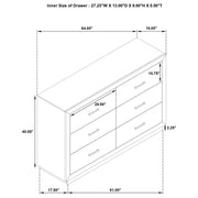 Kenora 6-drawer Dresser Barley Brown - 224853