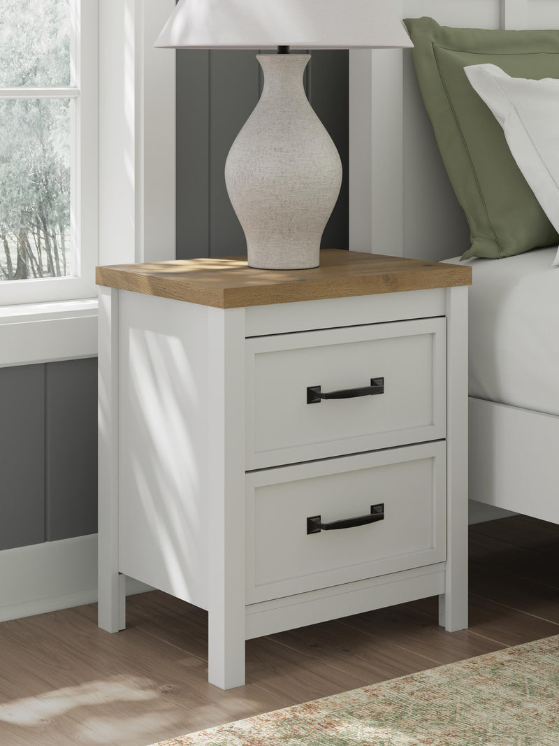 Kerisden White/Brown Nightstand - EB1480-292
