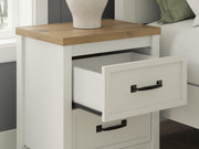 Kerisden White/Brown Nightstand - EB1480-292