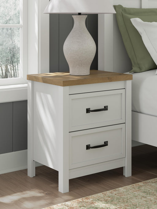 Kerisden White/Brown Nightstand - EB1480-292
