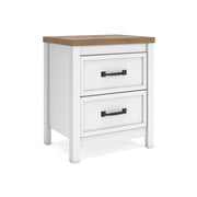 Kerisden White/Brown Nightstand - EB1480-292