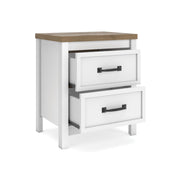 Kerisden White/Brown Nightstand - EB1480-292