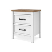 Kerisden White/Brown Nightstand - EB1480-292