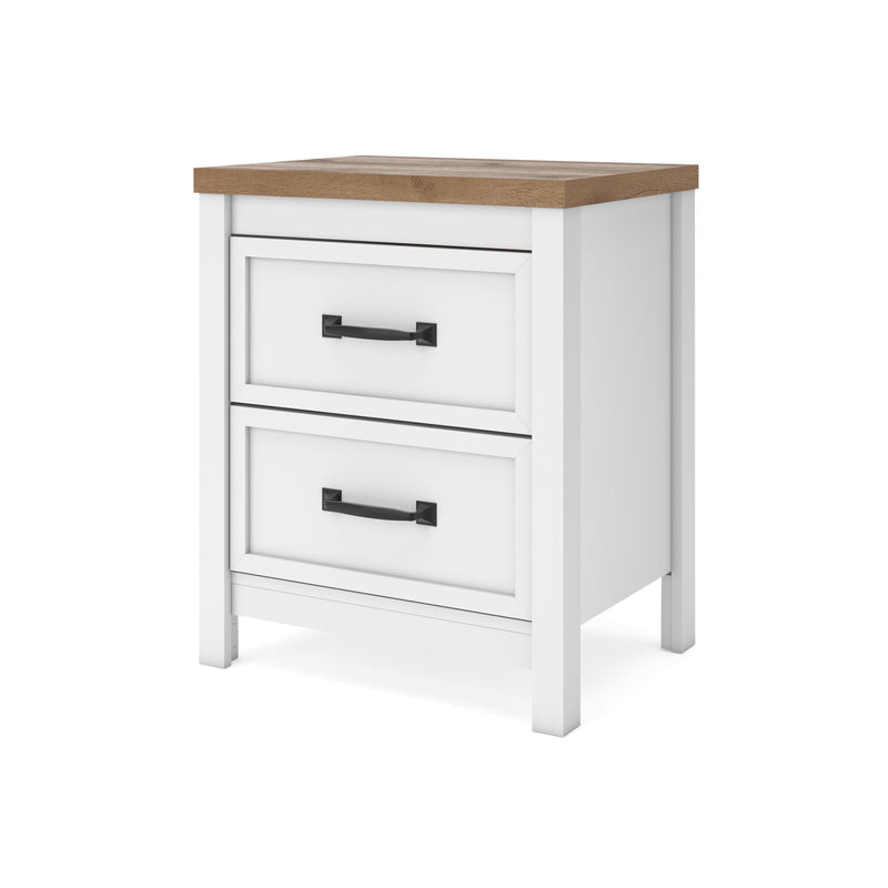 Kerisden White/Brown Nightstand - EB1480-292