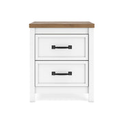 Kerisden White/Brown Nightstand - EB1480-292